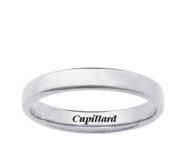 Alliance Ruban Biseauté Or Gris 750 poli 4 mm Girard - 3112740 - Réf. 3112740