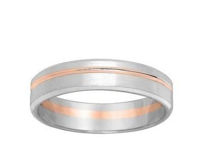 Alliance Ruban Or Rose Or Gris 750 Mat Poli Girard - 3M010Y45 - Réf. 3M010Y45