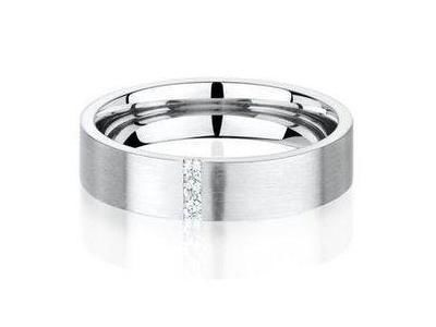 Alliance Ruban Titane Mat Trilogie Diamant 5,4 mm TITAN&CO TI00854 - Réf. TI00854