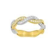 Alliance Vagues Croisées 2 Ors 750 Diamants Naturels Girard - 3C024XB4 - Réf. 3C024XB4