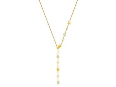 ARIA - Collier en Argent Doré et Zircons AJF210141N - Réf. AJF210141N