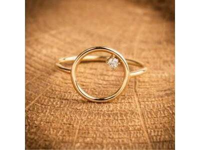 Bague Cercle Diamant Or Jaune 375 Scarlett Ballet BR4055CNJ - Réf. BR4055CNJ