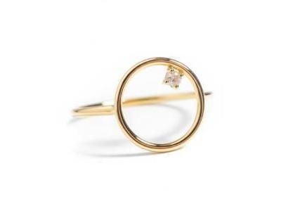 Bague Cercle Diamant Or Jaune 375 Scarlett Ballet BR4055CNJ - Réf. BR4055CNJ