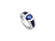 Bague Clozeau Etnaa Or Gris 750 Iolite Diamant - C2F658GBPODI - Réf. C2F658GBPODI
