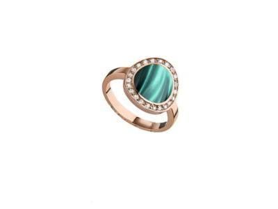 Bague Clozeau Mikado Nacrée Vert Bronze Or Rose 750 Diamant - C2F719RVBDI - Réf. C2F719RVBDI