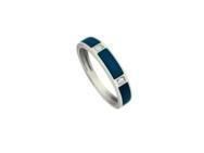 Bague Clozeau Or Blanc 750 Résine Bleue Diamants - C2F471GBPDI - Réf. C2F471GBPDI