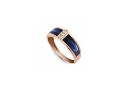 Bague Clozeau Or Rose 750 Diamant Bleu Prusse - C2F725RBPDI - Réf. C2F725RBPDI