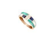 Bague Clozeau Or Rose 750 Diamants Résine Multicolore - C2F769RM1DI - Réf. C2F769RM1DI