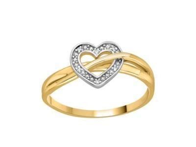 Bague Cœur Diamant Or 375 - C68822 - Réf. C68822