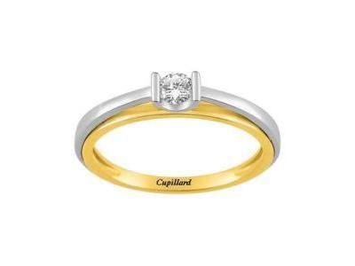 Bague Diamant 0.14 Carat Or Bicolore 750 - QZ007XB4 - Réf. QZ007XB4
