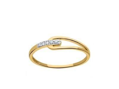 Bague Diamant Or 375 Bicolore  - A14323 - Réf. A14323