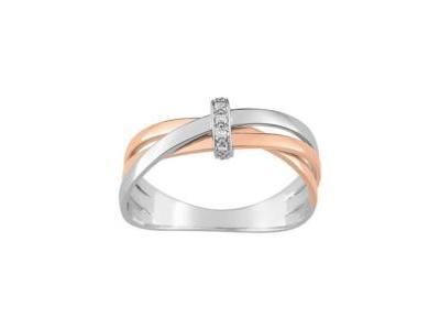 Bague Diamant Or Bicolore Gris Et Rose 750 - RYB92YB4 - Réf. RYB92YB4