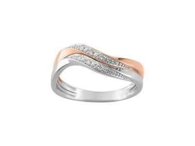 Bague Diamants Naturels Or 750 Bicolore Gris Rose - RYB28YB4 - Réf. RYB28YB4