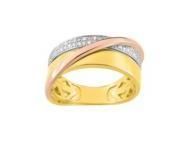 Bague Diamants Naturels Or Tricolore 750 Rose, Gris et Jaune - RXB28TB4 - Réf. RXB28TB4