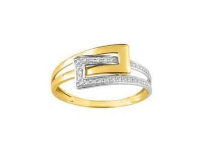 Bague Femme Diamant Or Bicolore 750 - RM006BB4 - Réf. RM006BB4