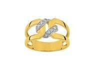 Bague Or 750 Bicolore Pavage Diamants Naturels - RWB05BB4 - Réf. RWB05BB4