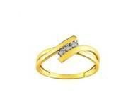 Bague Or Jaune 750 Trilogie Diamants - PC060XB4 - Réf. PC060XB4