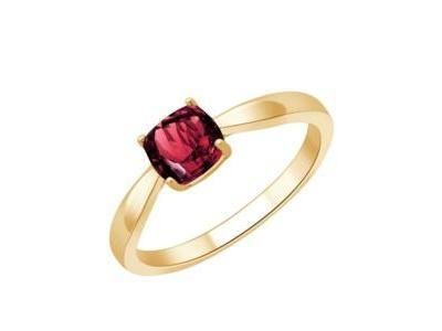 Bague Rhodolite Coussin Or Jaune 750 - CR77737RO - Réf. CR77737RO