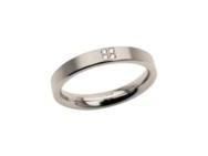 Bague Ruban Titane Mat Diamant Boccia - 0120-01 - Réf. 0120 01