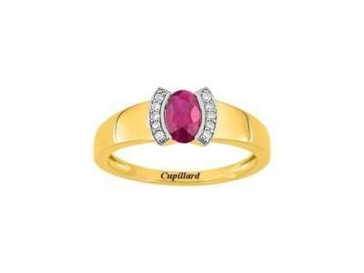 Bague Rubis Diamant Or Bicolore 750 - Réf. MW063BRB4