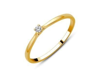 Bague Solitaire Diamant 0.03 Carat Or Jaune 18K | Cupillard Belfort - CR54125D - Réf. CR54125D