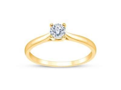 Bague Solitaire Diamant 0.25 Carat Or Jaune 18K | Cupillard Belfort - CR48165D - Réf. CR48165D