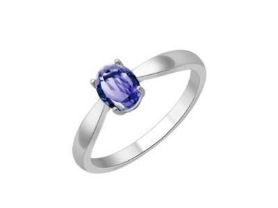 Bague Tanzanite Ovale Or Gris 750 - CR72619WTA - Réf. CR72619WTA