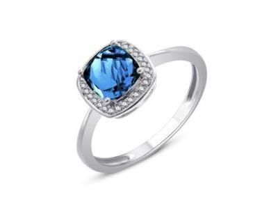 Bague Topaze Blue London Diamant Or Gris 750 - CR68559DWTL - Réf. CR68559DWTL