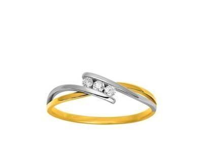 Bague Trilogie Diamant Or Bicolore 750 - 1.827.33 - Réf. 1.827.33