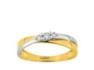 Bague Trilogie Diamant Or Gris Et Jaune 750 - PZB46XB4 - Réf. PZB46XB4