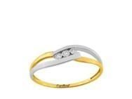 Bague Trilogie Diamant Pastillé Or Bicolore 750 - PF079BB4 - Réf. PF079BB4