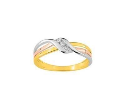 Bague Trilogie Diamant Trois Or 750 - PZB40UB4 - Réf. PZB40UB4