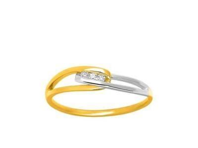 Bague Trilogie Diamants Or bicolore 750 - 1.822.33 - Réf. 1.822.33