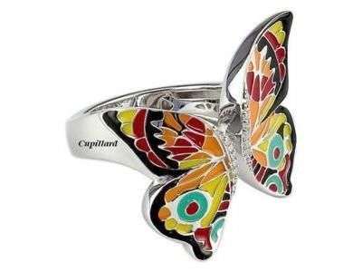 Bague Una Storia Papillon Argent Laque Zircon BG121184 - Réf. BG121184