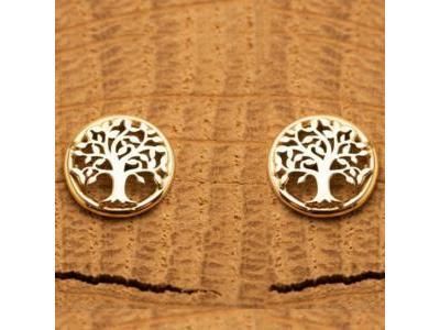 Boucles d'Oreilles Arbre de Vie Or Jaune 375 Scarlett Ballet BE1277CNJ - Réf. BE1277CNJ