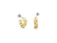 Boucles d’Oreilles Boccia Anneaux Entrelacés en Titane Doré - 05109-02 - Réf. 05109 02