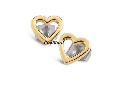 Boucles D'oreilles Boccia Coeur Titane Plaqué-Or Jaune 05029-02 - Réf. 05029 02