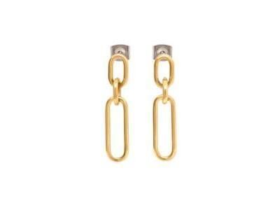 Boucles d’Oreilles Boccia Pendantes Titane Plaqué Or - 05069-02 - Réf. 05069 02