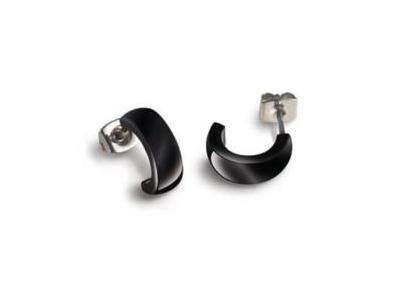 Boucles d'oreilles Boccia Titane Céramique Noire 0584-02 - Réf. 0584 02