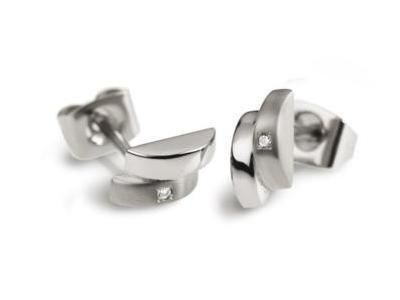 Boucles d'Oreilles Boccia Titane Et Diamant 0552-02 - Réf. 0552 02
