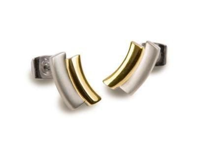 Boucles d'oreilles Boccia titane et plaqué-or Anti Allergie 0561-02 - Réf. 0561 02