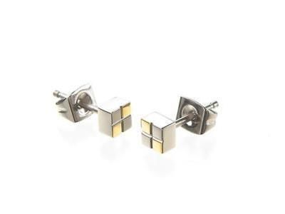 Boucles d'Oreilles Boccia Titane Plaqué-Or Jaune 0518-03 - Réf. 0518 03