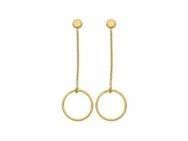 Boucles d'oreilles cercle 11 mm pendantes or jaune 750/1000 - A42916 - Réf. A42916