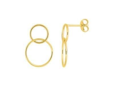 Boucles d'Oreilles Cercles Or jaune 375 Pendantes 297196.00 - Réf. 297196.00