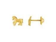 Boucles d'Oreilles Cheval Or Jaune 375 A Vis 29AM70J - Réf. 29AM70J