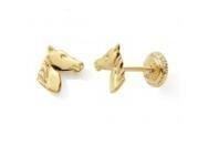 Boucles d'Oreilles Cheval Or Jaune 750 Fermoirs à Vis - 10746V - Réf. 10746V