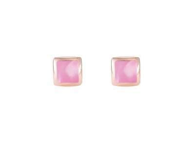Boucles d'Oreilles Clozeau Or Rose 750 Résine Rose Nacrée - C4Y149RPI - Réf. C4Y149RPI
