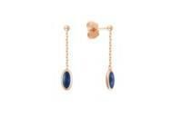 Boucles d’Oreilles Clozeau Samba Pendantes Or 750 Résine Bleue - C4Y157RBP - Réf. C4Y157RBP