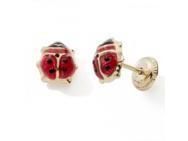 Boucles d'Oreilles Coccinelle Grand Modèle Or 750 Fermoir A Vis - 8405V - Réf. 8405V