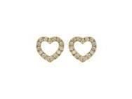 Boucles d'Oreilles Coeur Diamant Or Jaune 750 - E56923 - Réf. E56923